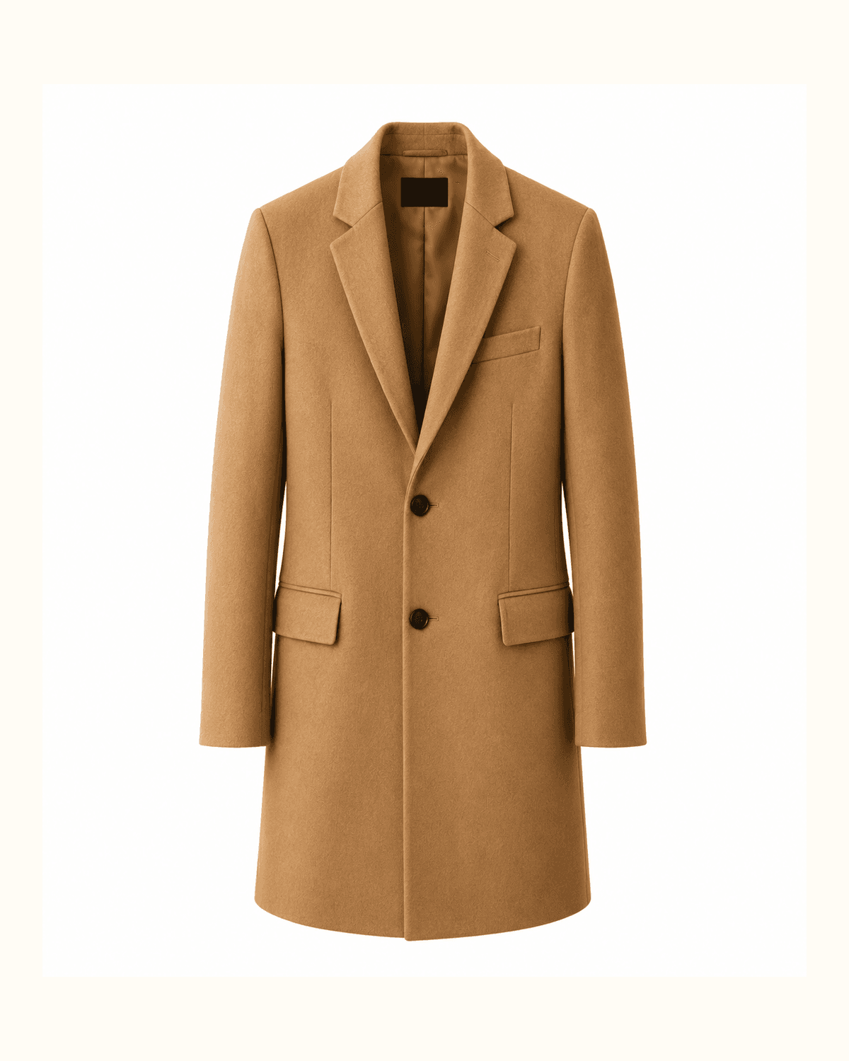Camel wool coat for professional dry cleaning