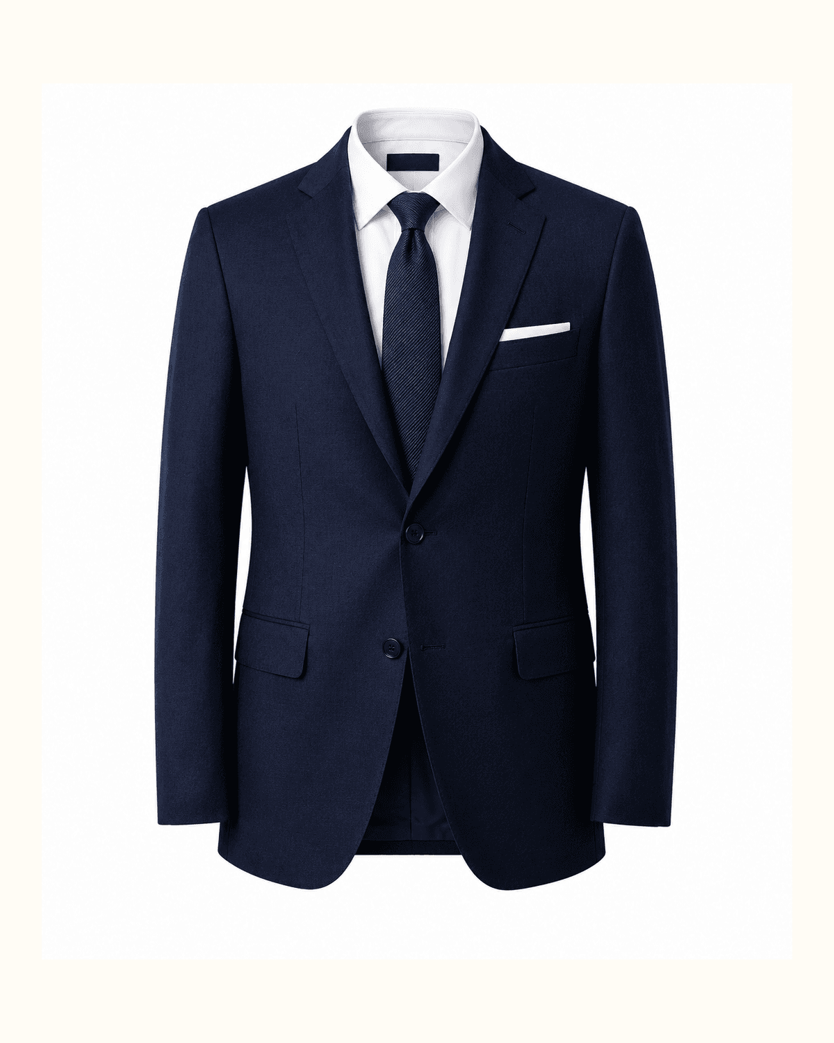 Navy formal suit for professional dry cleaning