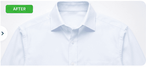 Illustrative clean shirt after professional cleaning