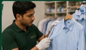 Garment inspection at NewLife Dryclean