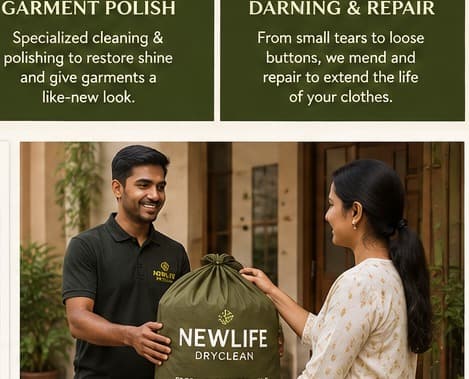 NewLife Dryclean pickup and delivery service